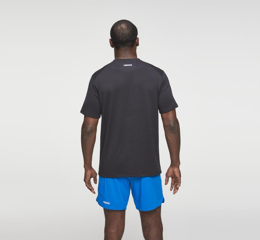 Hoka One One Mens Tee - Lifestyle - Black - XVRF24305